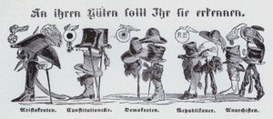 帽子を見ればわかる」（リトグラフ 作： German School