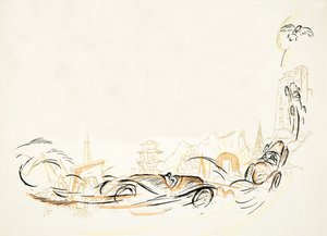 カー・ラリー、『Styl』より、1922年発行（ポショワール版画） 作： German School