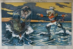 スペイン系アメリカ人戦争に関する風刺画、1898年 作： German School