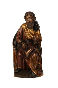 予言者のライムウッド彫刻、シュヴァーベン、1500年頃（ライムウッド彫刻