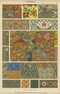 中国語、絵画、織物、刺繍、エナメル 作： German School
