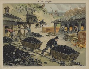 炭鉱（カラーリトグラフ 作： German School