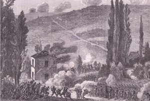 シャティヨンでの戦闘（Cassells History of the War between France and Germany, published by Cassell and Company Limited, c.1890 (litho) 作： German School