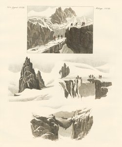 ブラン山の登頂について（彩色済み彫刻