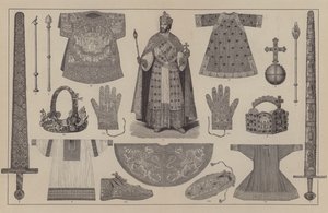 神聖ローマ皇帝の戴冠式衣装とレガリア(彫刻) 作： German School