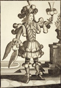 フェザーディーラーの衣装、パブ。ジェラール・ヴァルク（16512-1726）c.1690 作： German School