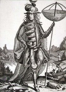 ジェラール・ヴァルク（1651-2-1726）による「漁師のための衣装」1690年頃（エングレーヴィング） 作： German School