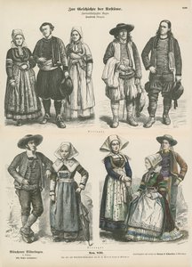 19世紀後半のブルターニュの衣装 作： German School