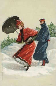 雪の中でカップル 作： German School