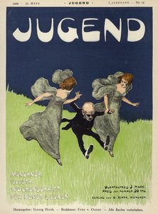 ユゲント誌の表紙イラスト、1896年 作： German School