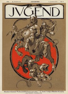 ユゲント誌の表紙イラスト、1896年 作： German School