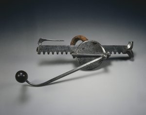 クレーンキン、c.1528（亜麻コードと木製の柄が付いた鋼） 作： German School