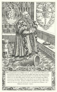 16世紀ニュルンベルクの薬屋、Cyriacus Schnaus（エングレービング 作： German School