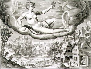 ポール・ファースト(c.1605-66)による「夜明け」(エングレービング) 作： German School