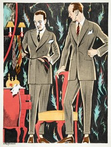 ファスケッセル＆ムントマンのアウトフィット「Der Arbiter」（Styl, pub.1922より）（ポショワールプリント 作： German School