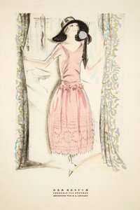 グンターのティードレス "Der Besuch"、1922年出版『Styl』より（ポショワール版画）