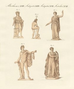 ギリシャ人とローマ人の神々（カラー彫刻