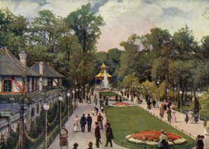 Dreisternpromenade、ベルリン動物園、ドイツ (カラー リソ)