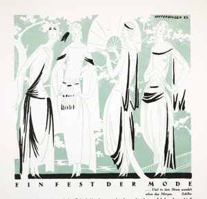 アイン・フェスト・デア・モード（1922年、ポショワール版画『Styl』より） 作： German School