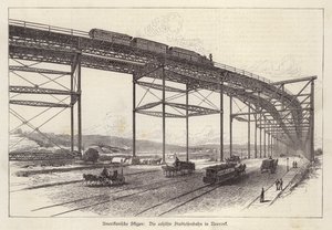 アメリカ・ニューヨーク市の高架鉄道（彫刻 作： German School