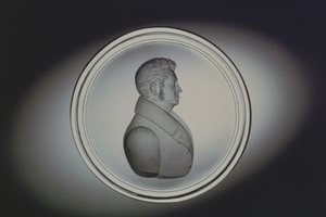 ドミニクビーマン、ボヘミア、1834年に刻まれた肖像画（ガラス） 作： German School