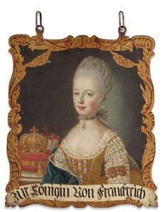 マリー・アントワネット少尉、1774年以降（金属に油彩） 作： German School