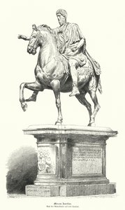 ローマ皇帝マルクス・アウレリウスの騎馬像（彫像 作： German School