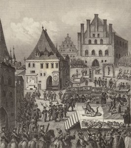 プラハでチェコのプロテスタント反乱軍の指導者を処刑 作： German School