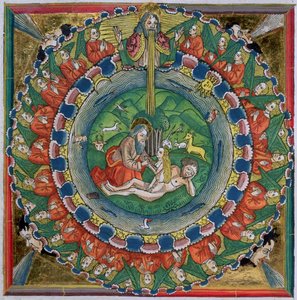 創世記2:22のファクシミリコピーは、ニュルンベルク聖書（Biblia Sacra Germanaica）からイブを作成しました 作： German School