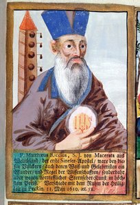 マンダリンの衣装を着たマッテオ・リッチ神父（1552-1610） 作： German School