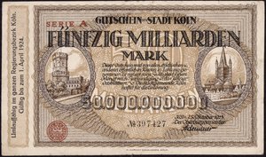 5023億枚の紙幣、1923年 作： German School