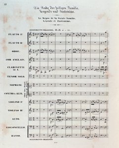 ヘクトール・ベルリオーズ作曲 序曲「エジプトへの飛行」作品25の楽譜の最初のページです。 作： German School