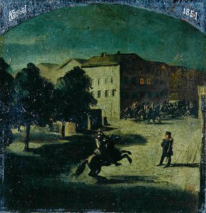 選帝侯フリードリヒ・ヴィルヘルム1世のフライト 作： German School