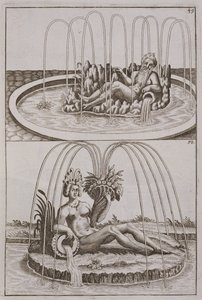 Georg Andreas Bockler（1617-85）によるArchitectura Curiosa Novaの噴水、1704年公開 作： German School