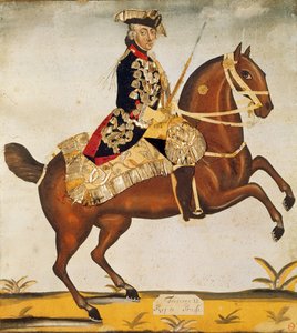 フレデリックIIザグレート（1712-1786）キングオブプラシャ（水彩、金箔） 作： German School