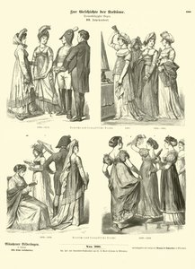 19世紀初頭のフランスとドイツの衣装 作： German School