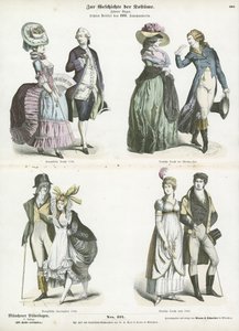 18世紀後半のフランスとドイツの衣装 作： German School