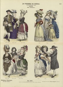 フランスの衣装、18世紀 作： German School