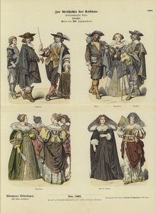 17世紀半ばのフランスの衣装 作： German School