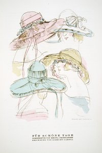 レジーナ・フリードランダーによる夏の帽子の広告「Fur Schone Tage」。