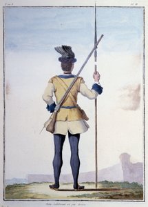 兵士の衣服（背中） - ザクセン伯爵の「私の夢」にて 作： German School