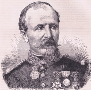 1890年頃、Cassell and Company Limited発行の「Cassells History of the War between France and Germany」に掲載されたChanly将軍の写真。 作： German School