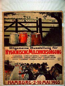 衛生的なミルク供給のための一般展示、1903 作： German School