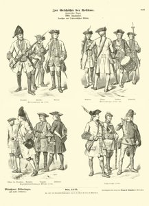 ドイツとオーストリアの軍服、18世紀 作： German School