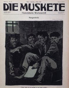 1907年に発行されたドイツのコメディー誌「Die Muskete」。 作： German School