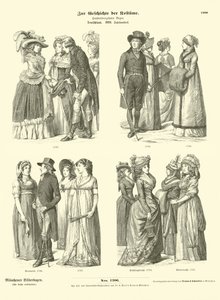18世紀後半のドイツの衣装 作： German School