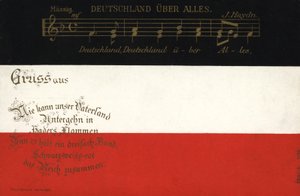 ドイツ国歌（カラーリトグラフ 作： German School