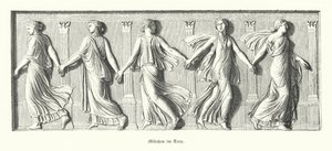 踊る少女たち、古代ギリシャ（エングレービング