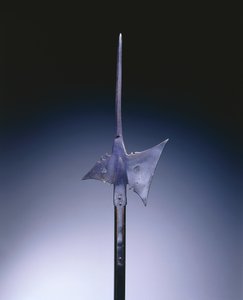 ハルバード、1550年頃（鉄鋼と木材） 作： German School