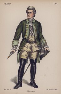 Friedrich Schiller著「Die Rauber（強盗）」よりHermann（カラーリトグラフ版 作： German School